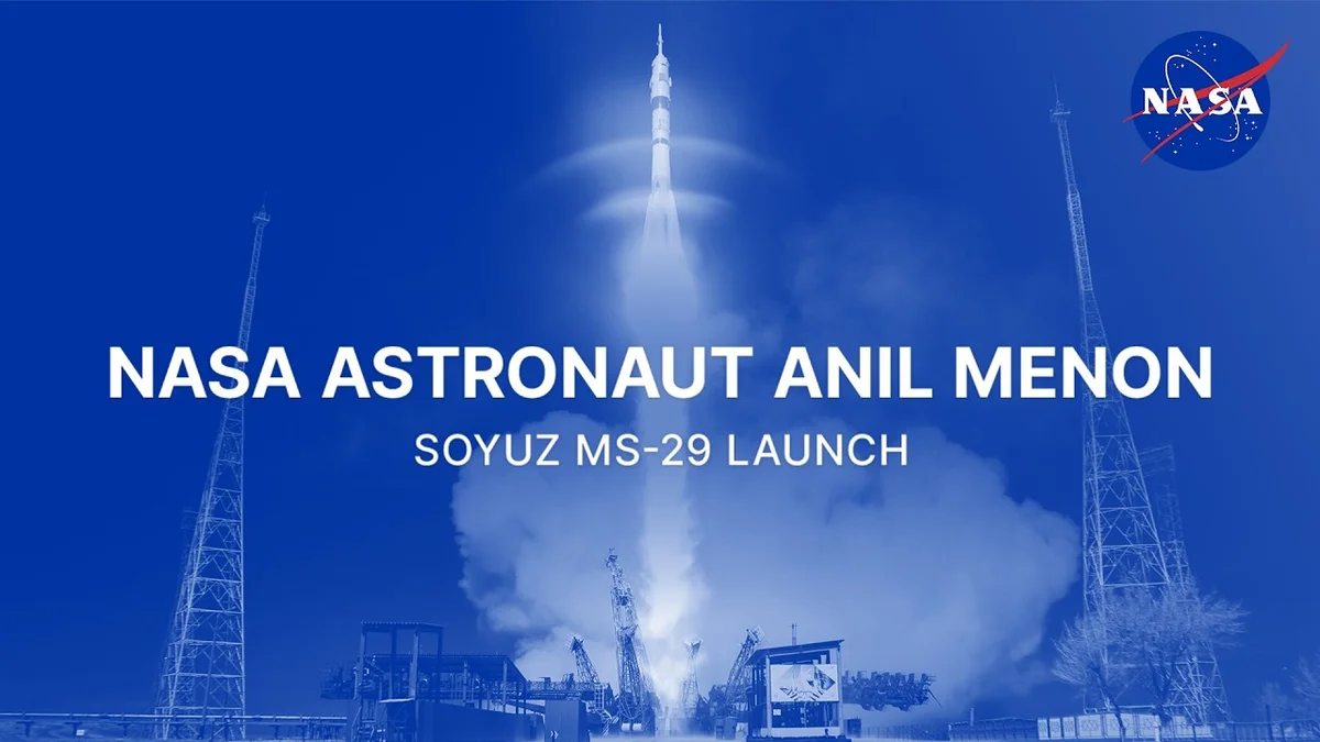 Запуск космического корабля «Союз МС-29» с астронавтом NASA и двумя космонавтами на борту