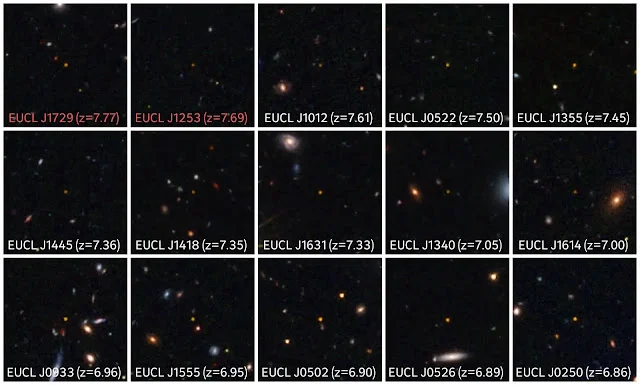 Открытие 31 крайне удаленного квазара с помощью телескопа Euclid